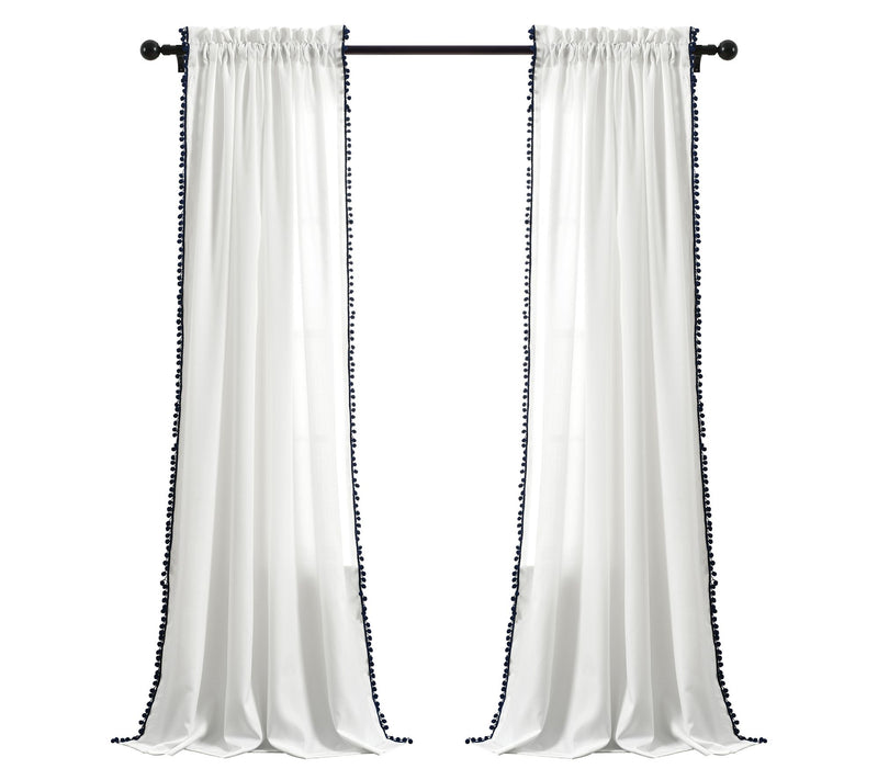 Lush Decor Pom Pom Window Curtain Panel Single50X95 — View 5