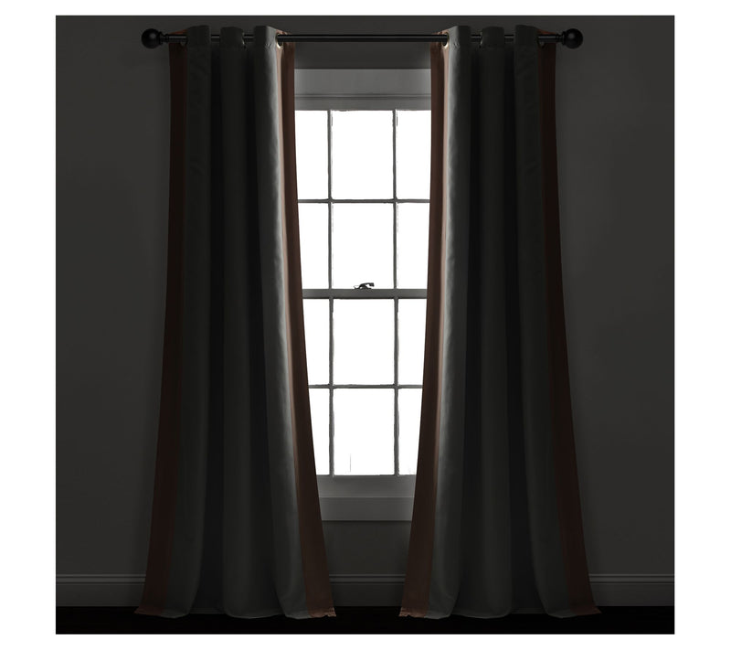 Block Border Window Curtain Panel 40" x 84" byush Decor — View 8