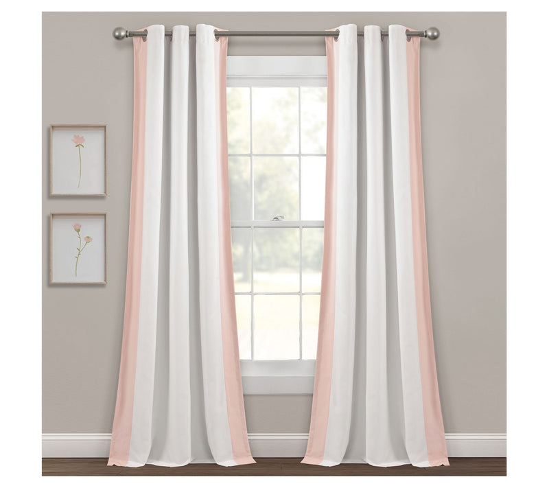 Block Border Window Curtain Panel 40" x 84" byush Decor — View 7