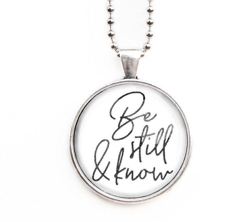 The Vintage Sparrow Be Still Silver 30" PendantNecklace — View 3