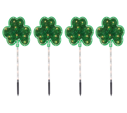 Northlight 4ct Shamrock St Patrick's Day Pathway Stakes
