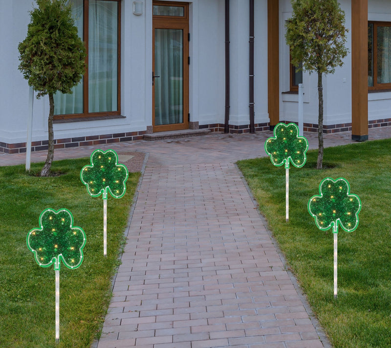 Northlight 4ct Shamrock St Patrick's Day Pathway Stakes — View 5