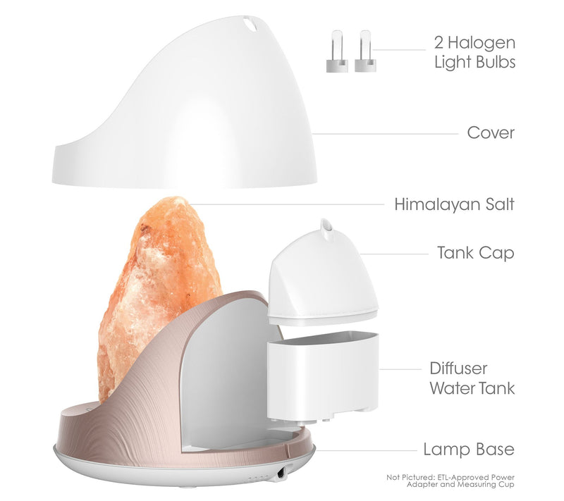 Pure Enrichment PureGlow Himalayan Salt Lamp & Diffuser — View 7