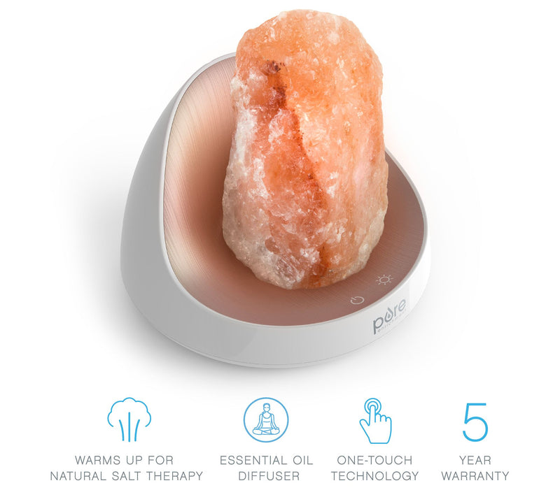 Pure Enrichment PureGlow Himalayan Salt Lamp & Diffuser — View 5