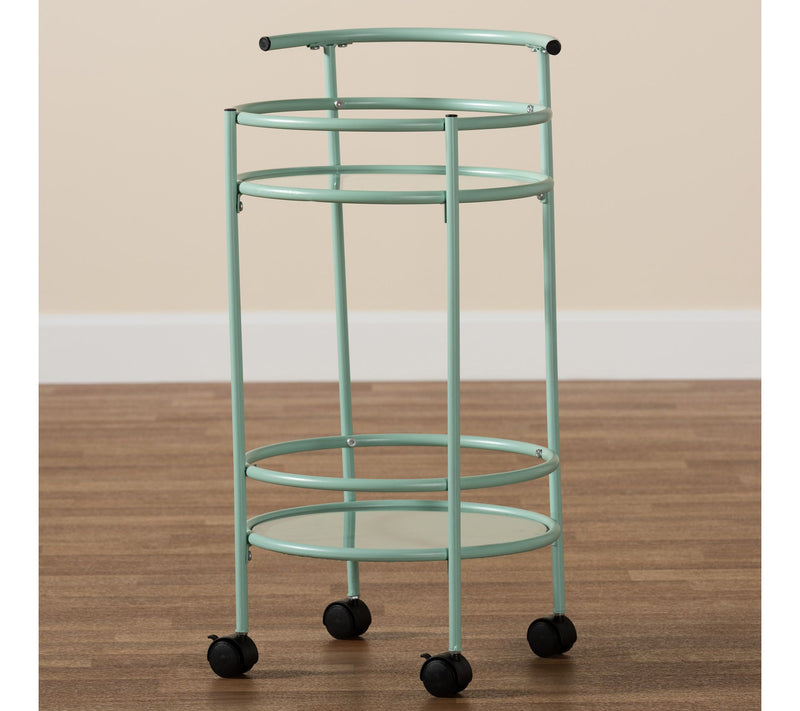 Newell Finished Metal 2-Tier Kitchen Cart — View 9