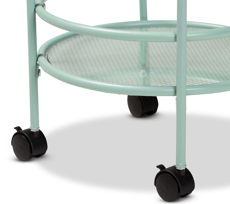 Newell Finished Metal 2-Tier Kitchen Cart — View 7