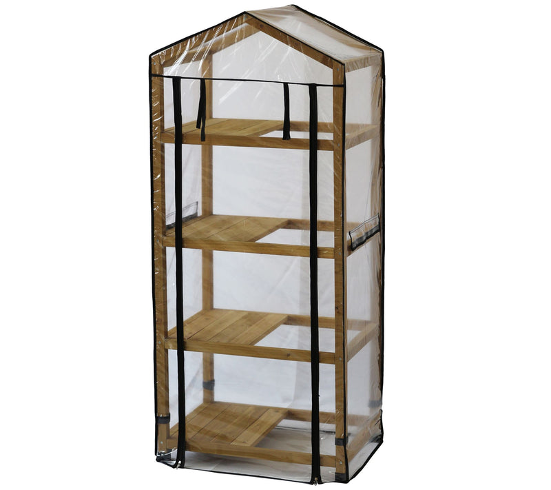 VegTrug Wooden Greenhouse Nursery & PE Cover — View 6