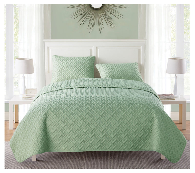 VCNY Nina Embossed Basketweave Quilt Set, Full/ Queen — View 5