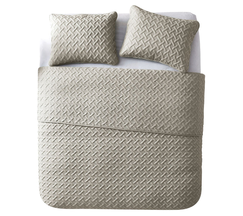 VCNY Nina Embossed Basketweave Quilt Set, Full/ Queen — View 16