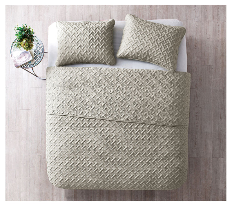 VCNY Nina Embossed Basketweave Quilt Set, Full/ Queen — View 15