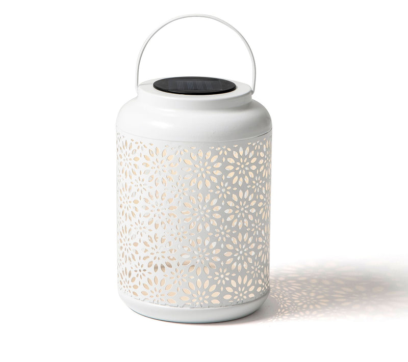 Glitzhome Flower Cutout LED Solar Outdoor Hanging Lantern — View 5