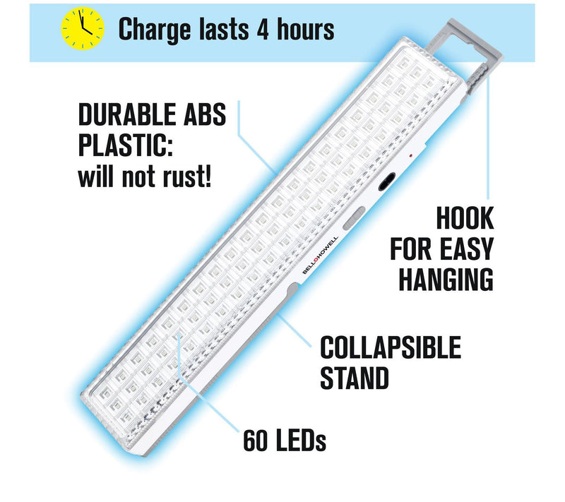Bell + Howell Rechargeable Light Bar,  PortableLamp w/ Stand — View 7