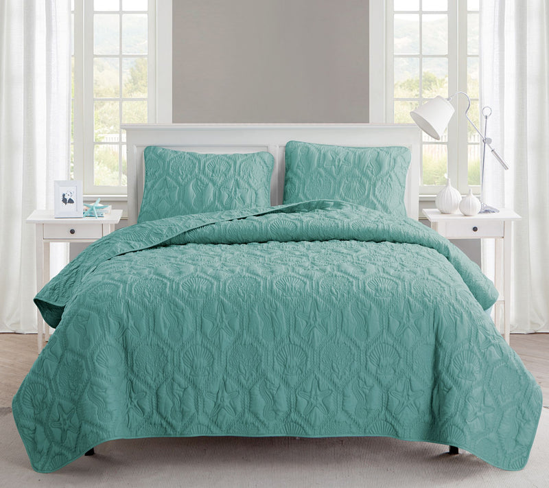 VCNY Home Shore Embossed Quilt Set, King — View 3