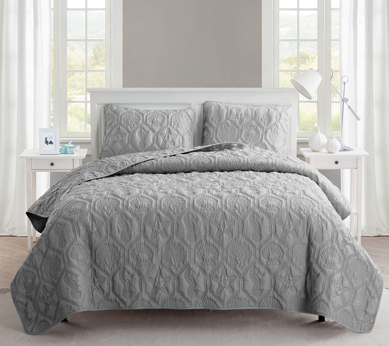 VCNY Home Shore Embossed Quilt Set, Queen — View 7