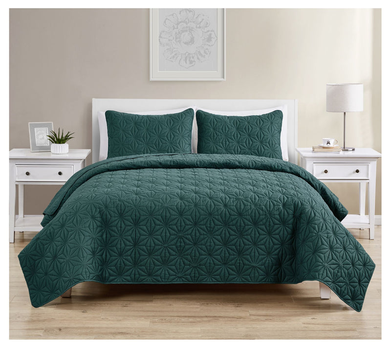 VCNY Home Kaleidoscope Embossed Quilt Set, Full  Queen — View 3