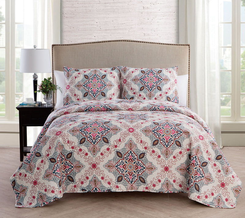 VCNY Home Wyndham Medallion Quilt Set, King — View 3