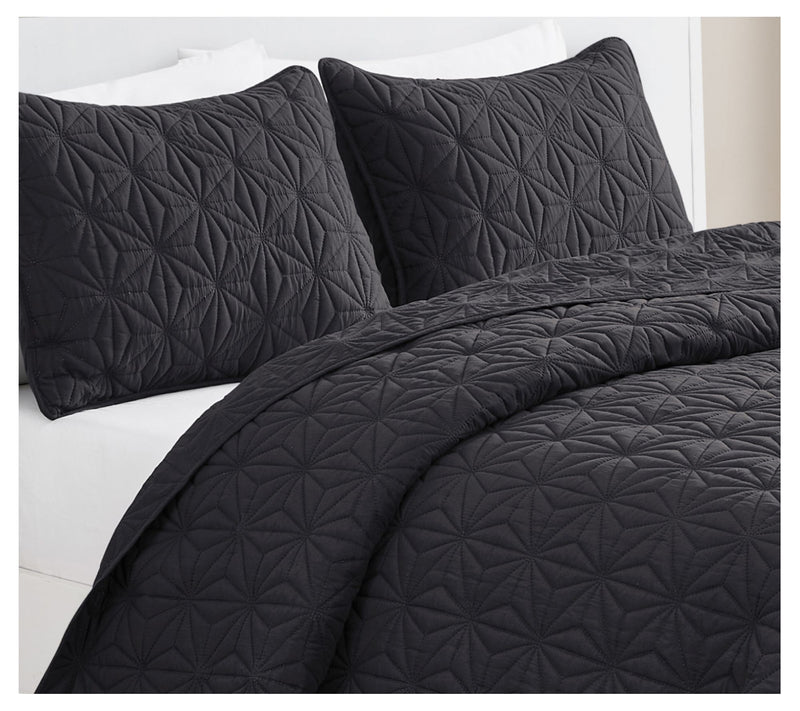 VCNY Home Kaleidoscope Embossed Quilt Set, King — View 9
