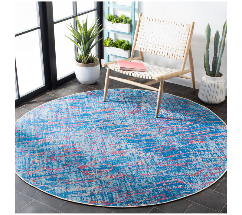 Safavieh Summer 408 Outdoor 6'7" x 6'7" Round Rug — View 5
