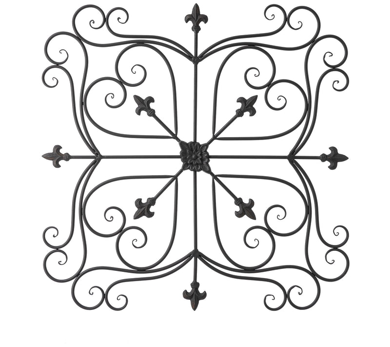 Glitzhome 23" Traditional Iron Scroll Garden Wa l Decor — Main view