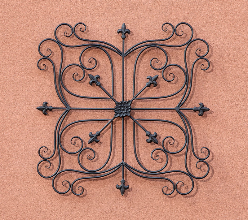 Glitzhome 23" Traditional Iron Scroll Garden Wa l Decor — View 5