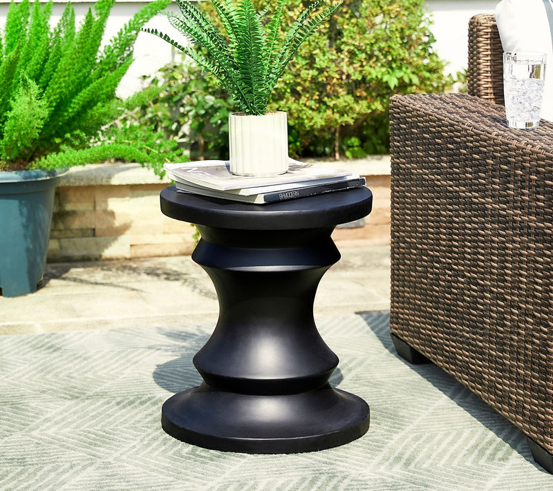 Glitzhome MultiFunctional Chess Inspired GardenStool or Stand — View 4
