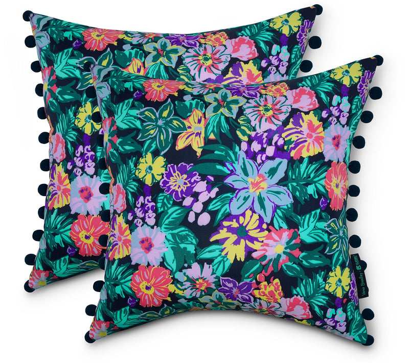 Vera Bradley Accent Pillow w/Poms S/2 18x18 — View 5