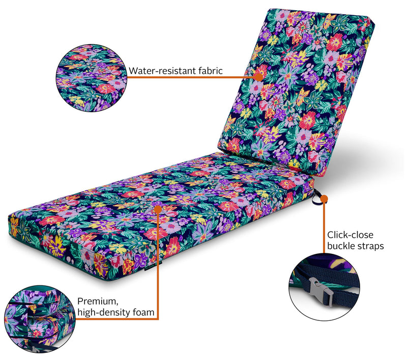 Vera Bradley Patio Chaise Lounge Cushion — View 11