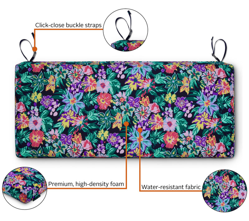 Vera Bradley Patio Bench Cushion 54x18x3 — View 13