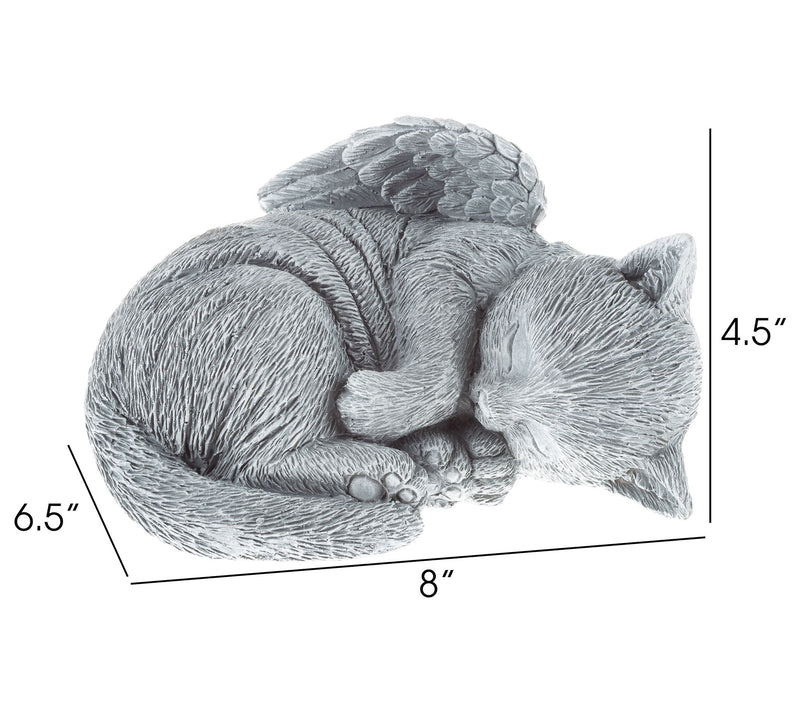 Pure Garden Peaceful Sleeping Kitten Angel Statue — View 5
