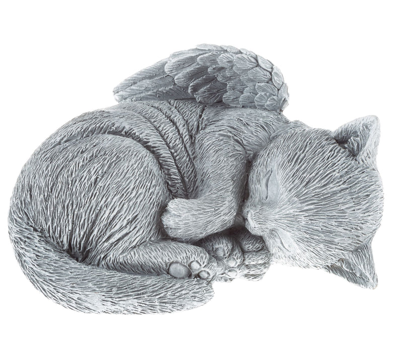 Pure Garden Peaceful Sleeping Kitten Angel Statue — View 6