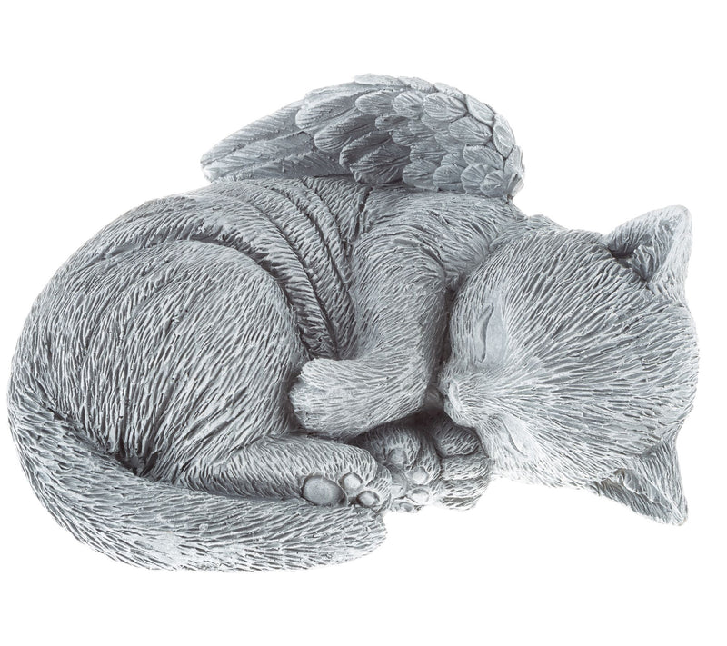 Pure Garden Peaceful Sleeping Kitten Angel Statue — View 3