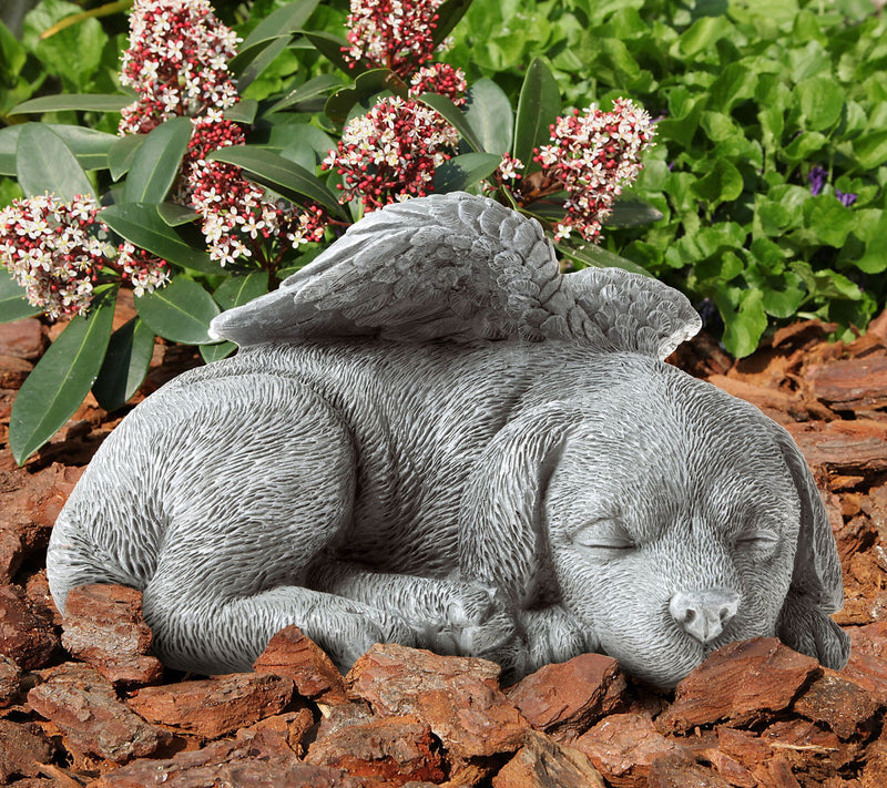 Pure Garden Sleeping Angel Puppy Keepsake Sculpture — View 2