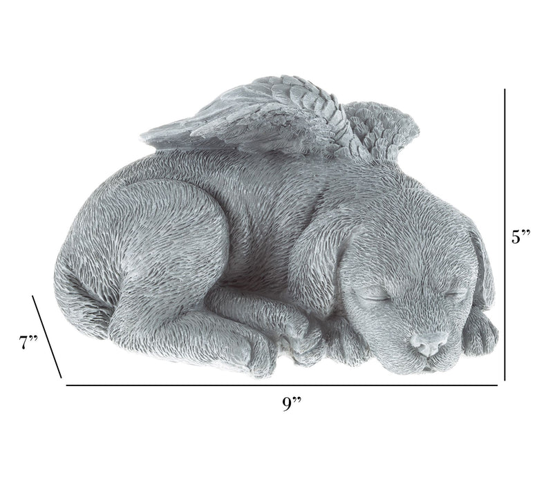 Pure Garden Sleeping Angel Puppy Keepsake Sculpture — View 3