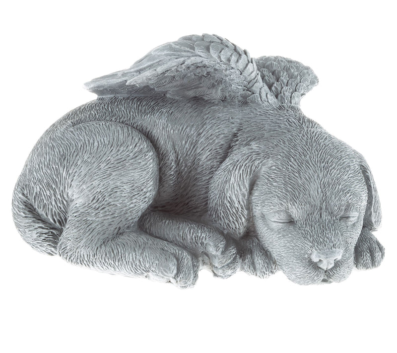 Pure Garden Sleeping Angel Puppy Keepsake Sculpture — Main view