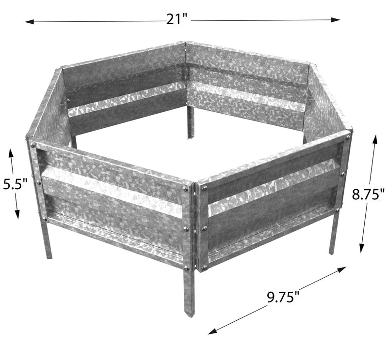 Pure Garden Raised Garden-Kit Adjustable Galvanized Iron — View 5