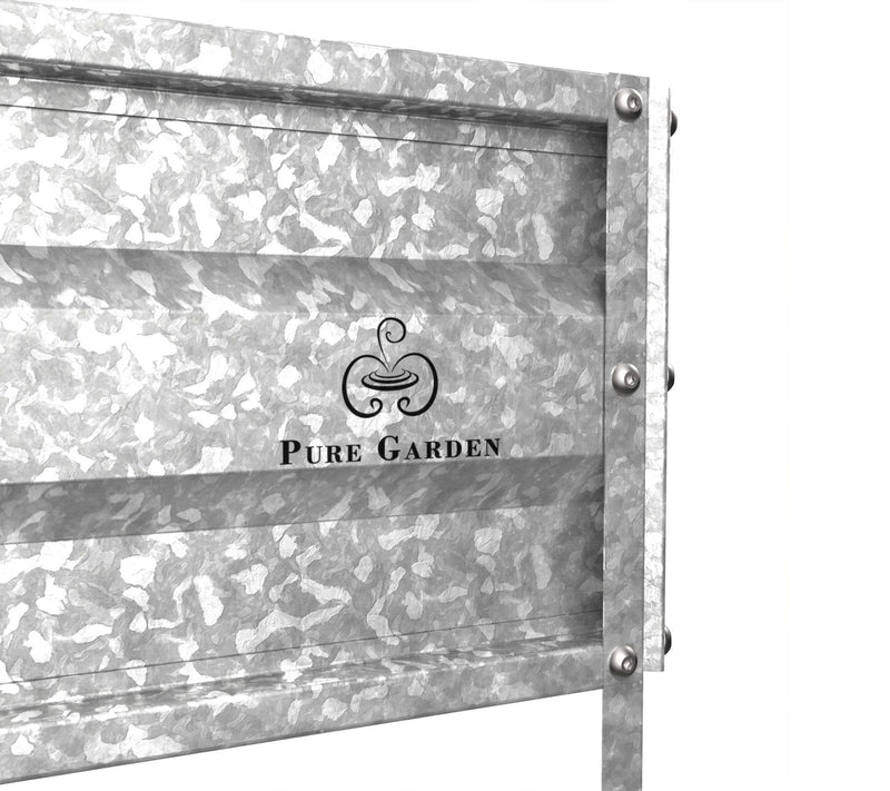 Pure Garden Raised Garden-Kit Adjustable Galvanized Iron — View 6