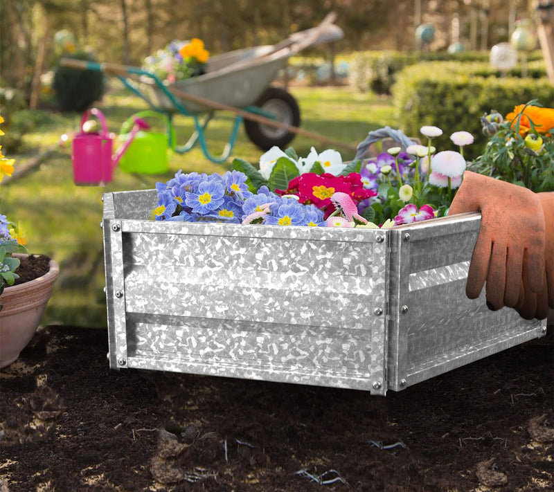 Pure Garden Raised Garden-Kit Adjustable Galvanized Iron — View 7