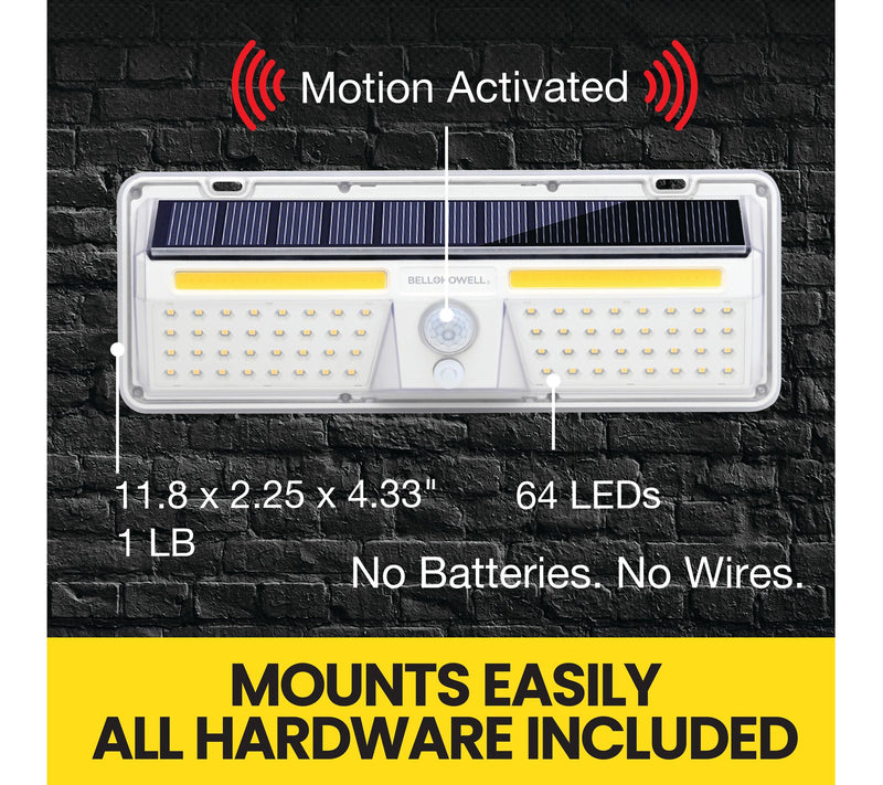 Bell +Howell Bionic Solar Motion Sensor Security Wall Light XL — View 5