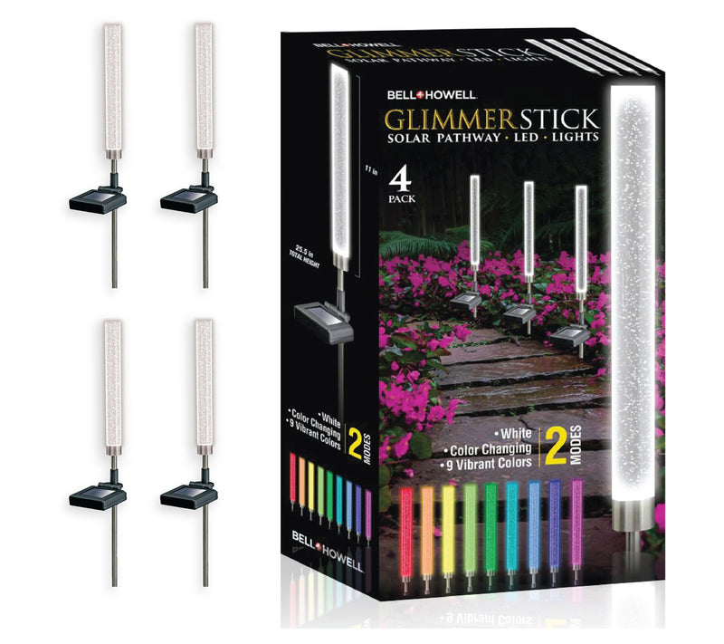 Bell + Howell Solar Powered Color Changing Glimmer Sticks 4pk — Main view