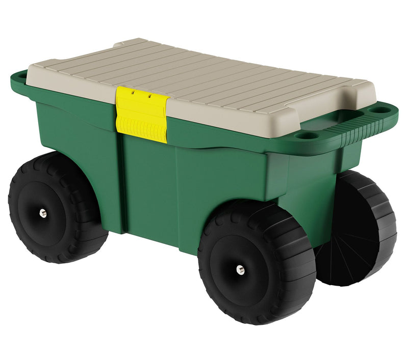 Pure Garden Garden Cart w/Seat - Storage Bench/Tool Tray — View 8