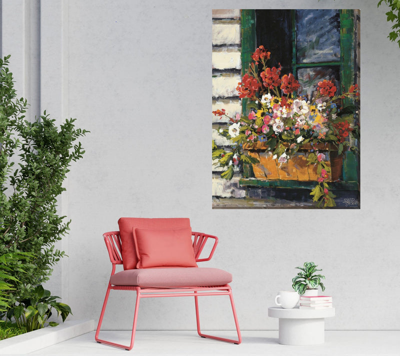 West of the Wind Window Of Color Outdoor CanvasArt 30x40 — Main view
