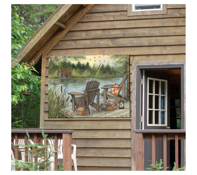 West of the Wind Lake Time Outdoor Canvas Art 4x30 — View 4