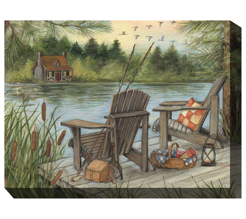 West of the Wind Lake Time Outdoor Canvas Art 4x30 — View 3