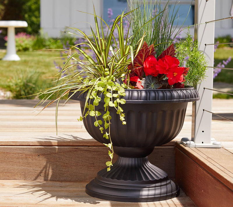 Bloem Grecian Pedestal Urn Planter 18" — View 12