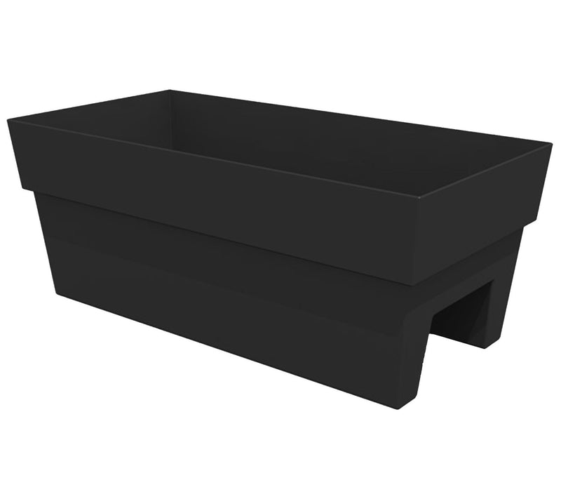 Bloem Finley Deck Rail Rectangle Planter: 24" — View 3