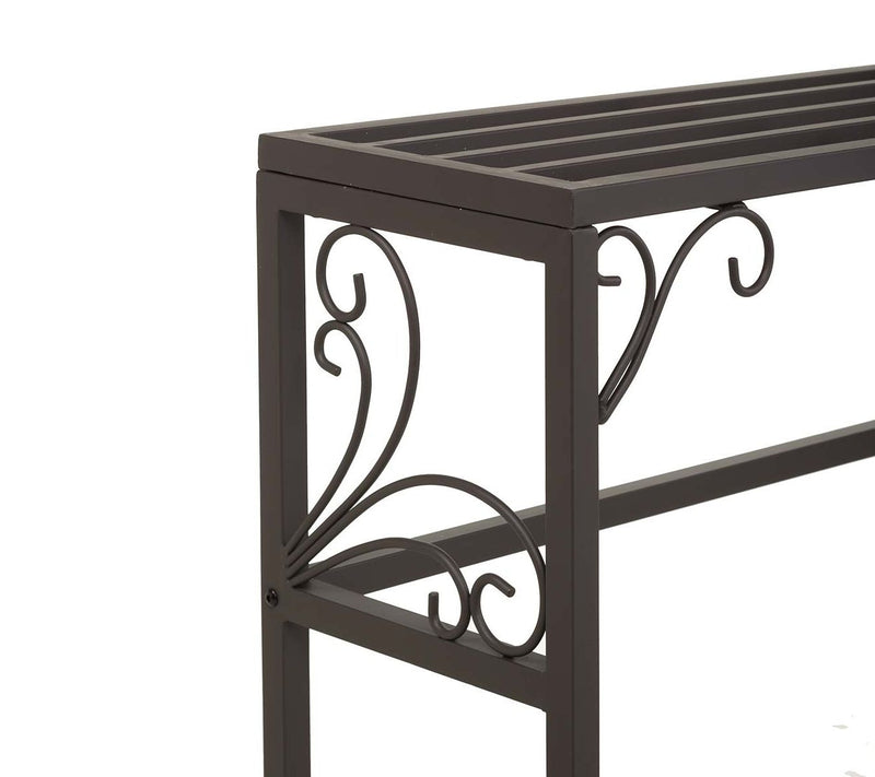 Evergreen Nesti ng Metal Plant Stands with Scr ollwork, Set of — View 6