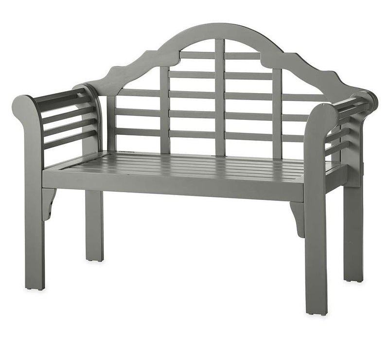 Evergreen Lutyens Wood Garden Bench — View 4