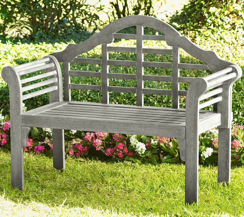 Evergreen Lutyens Wood Garden Bench — View 3