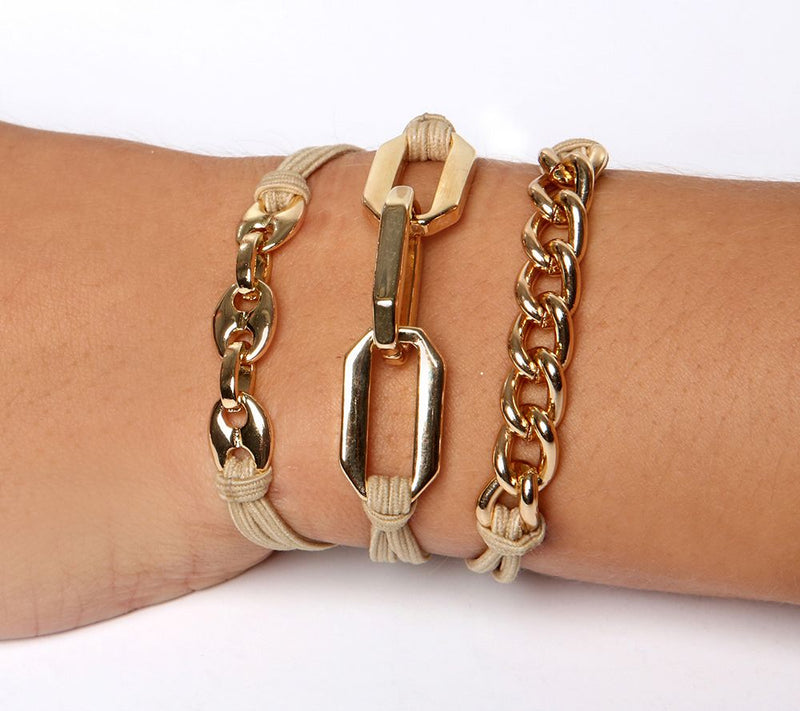 Maya J Jewelry Set of 9 Designer Hair Tie Bracelets — View 9