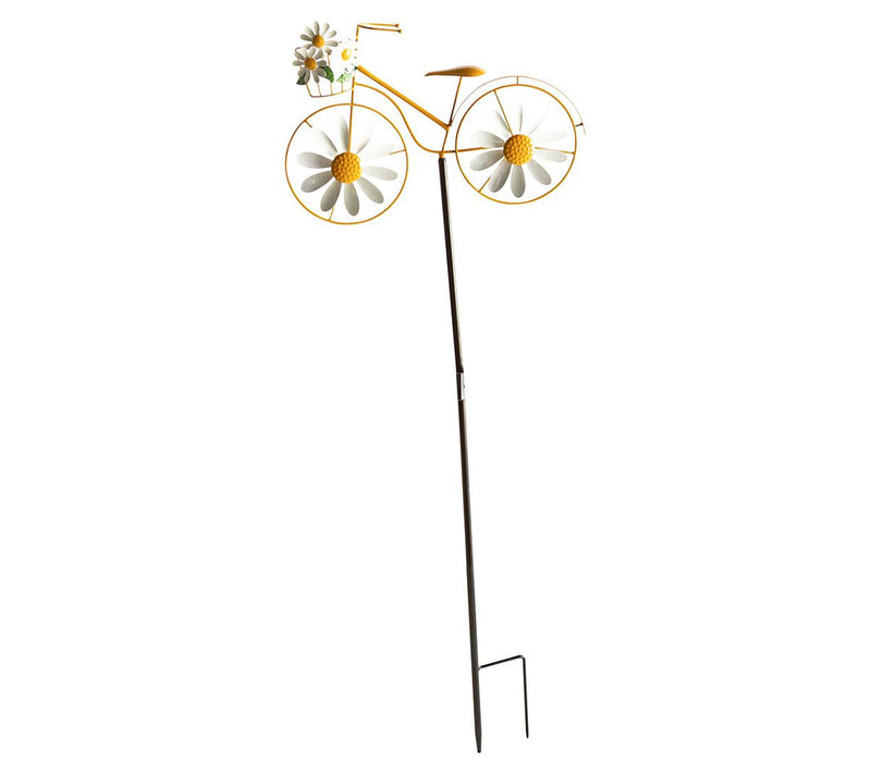 Evergreen Metal Bicycle Spinner Garden Stake — View 2